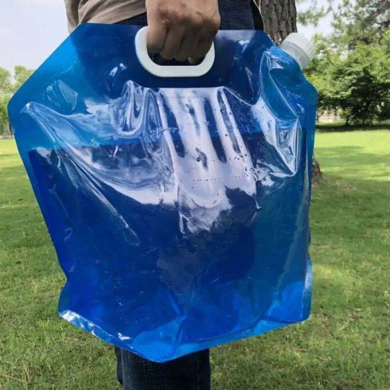 5/10L Camping Water Bag Portable Folding Water Bucket Large Water Container Outdoor Travel Collapsible Pouch Can Camping Supplie