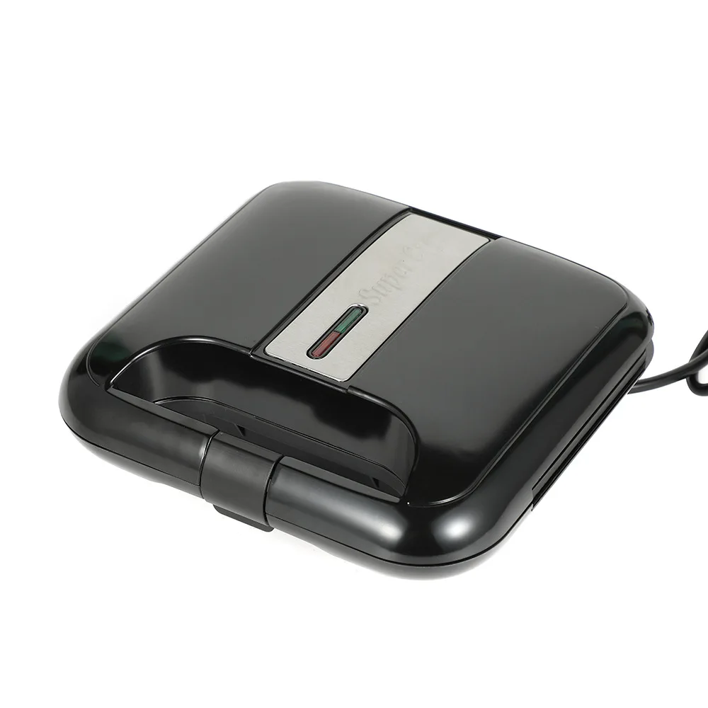 Máquina de sándwich para desayuno, máquina de comida ligera multifunción, mini máquina de pan semiautomática con calefacción de doble cara