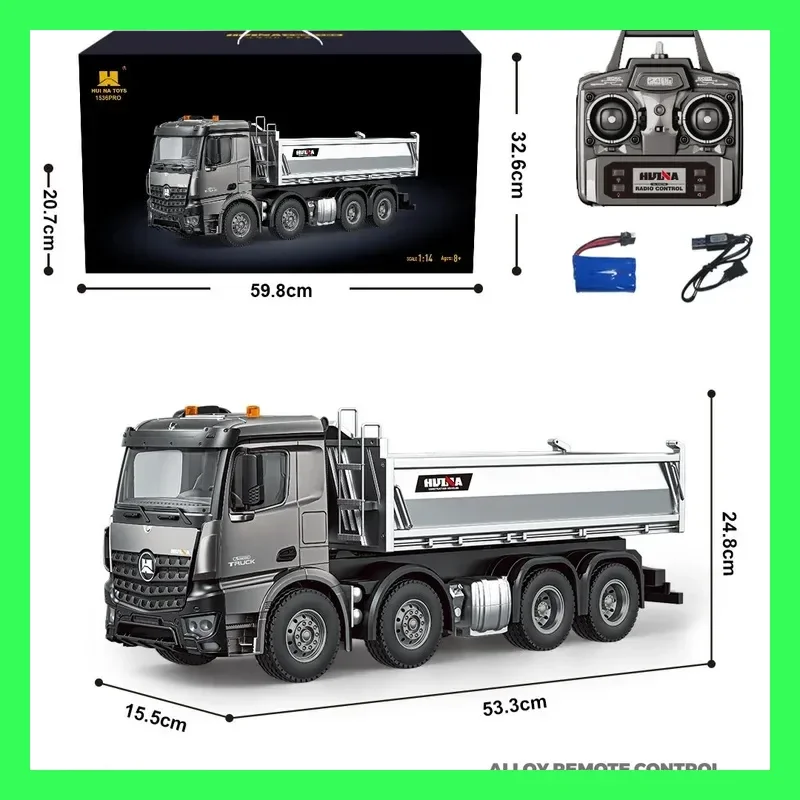 

Huinna 1536 Pro сплав грузовик с дистанционным управлением масштаб 1:14 сверхмощный радиоуправляемый игрушечный самосвал миксер инженерный автомобиль для взрослых