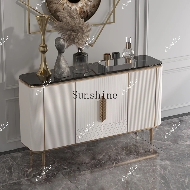 

Modern simple living room entrance marble decorative locker FT