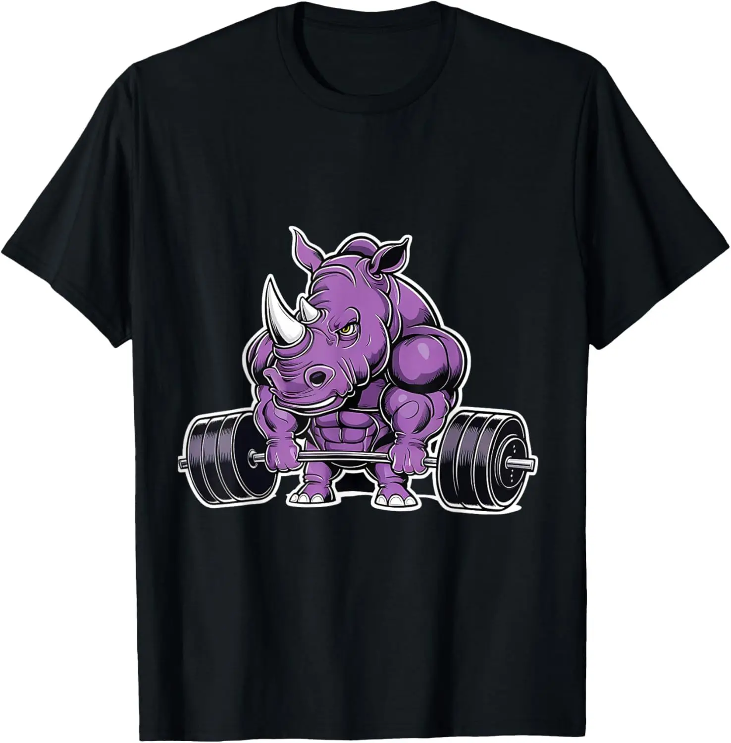 Rhinoceros Weightlifting Powerlifting Gym Rhino for Fitness T-Shirt  Streetwear  Graphic T Shirts  Men Clothing  Camiseta Hombre