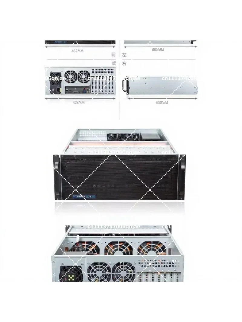 4U Rackmount Server Case 650mm Deep E-ATX Motherboard 15 Bay HDD Redundant Power Supply GPU