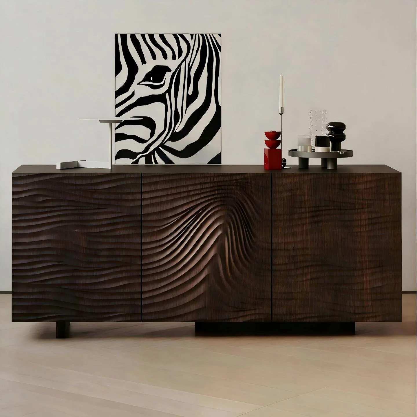 Cream wind baking paint dining side cabinet entry porch cabinet multi-functional shoe cabinet modern simple locker