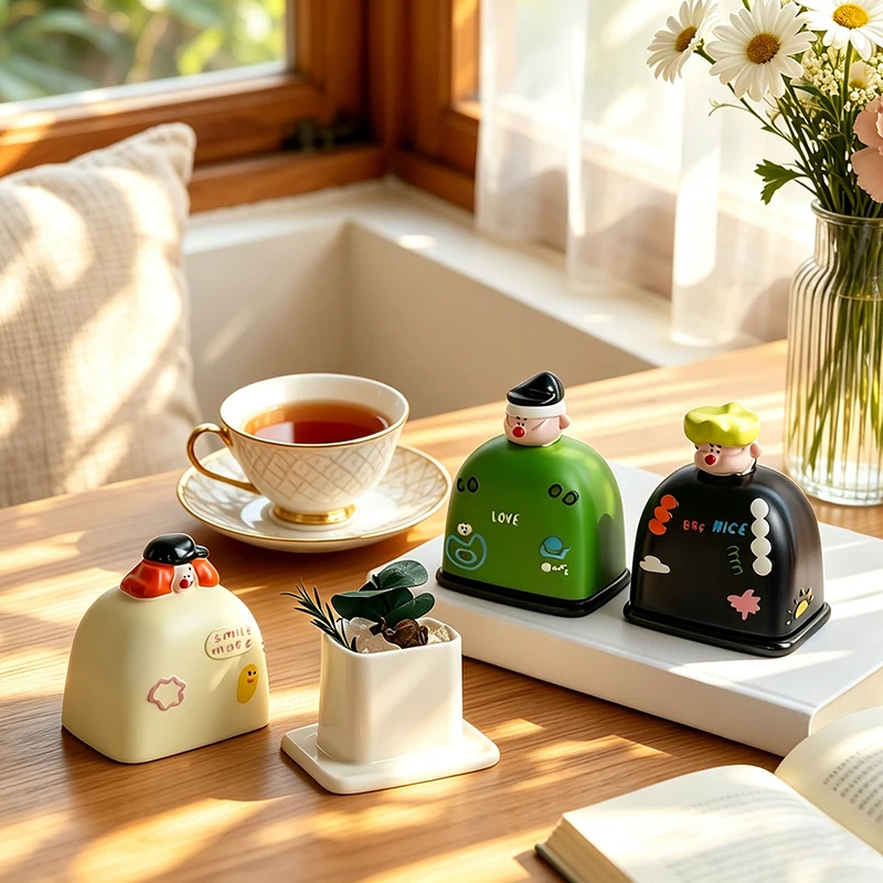 Novelty Chill Cartoon Resin Aroma Diffuser Stone Essential Oil Fragrance Holder for Bedroom Desk Cute Table Decor Ornament