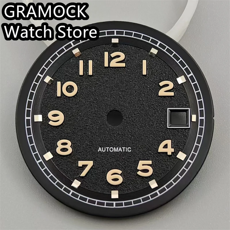 GRAMOCK 31.5mm sterile dial luminous watch dial fit ETA 2836 2824 Mingzhu DG2813 3804 Miyota 8205 8215 821A movement