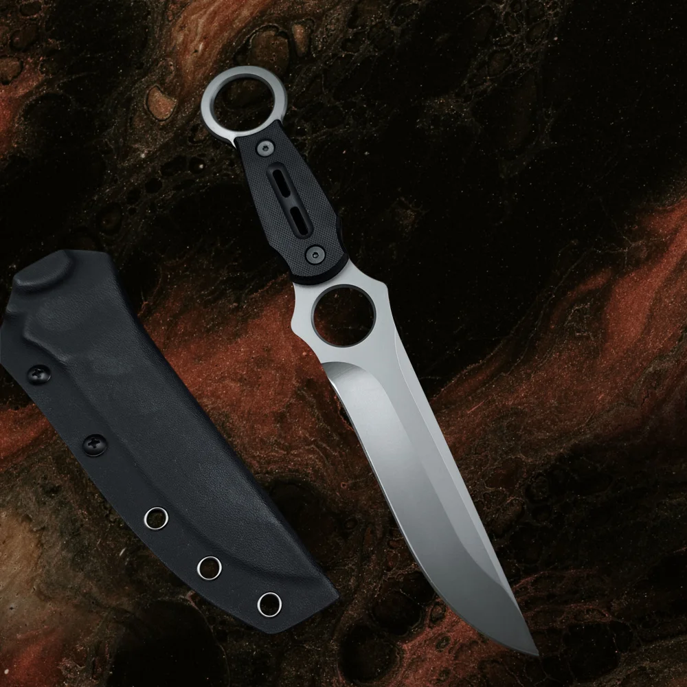 

Kydex Sheath Knife 8CR13MOV Blade G10 Handles Tactical Hunting Knife High Hardness Outdoor Wilderness EDC Survival Camping Knife