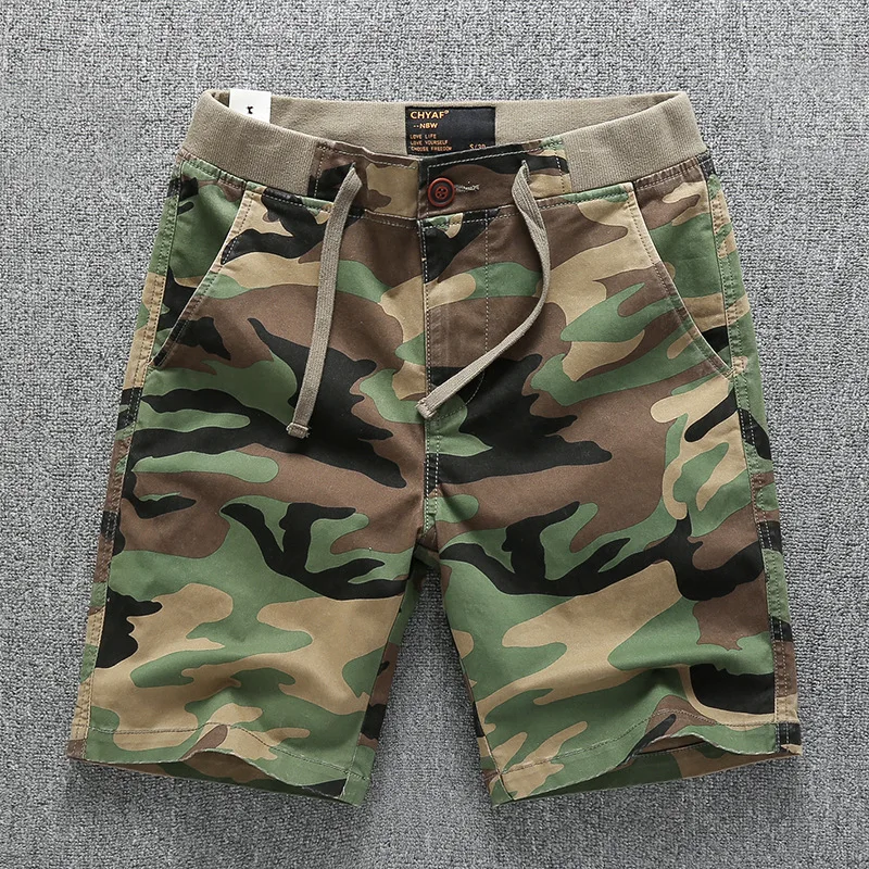 Men's straight cargo shorts cotton summer new sports casual pants