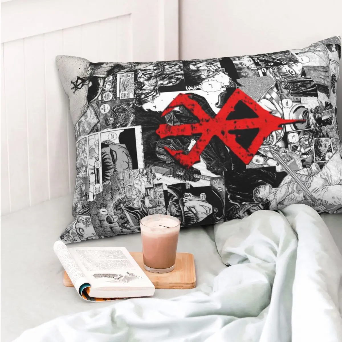 Japan Anime Berserk Swordsman Manga Guts Rectangle Pillowcase Cushion Cover Decorative Bedroom Bed Home Comfort Throw Pillow