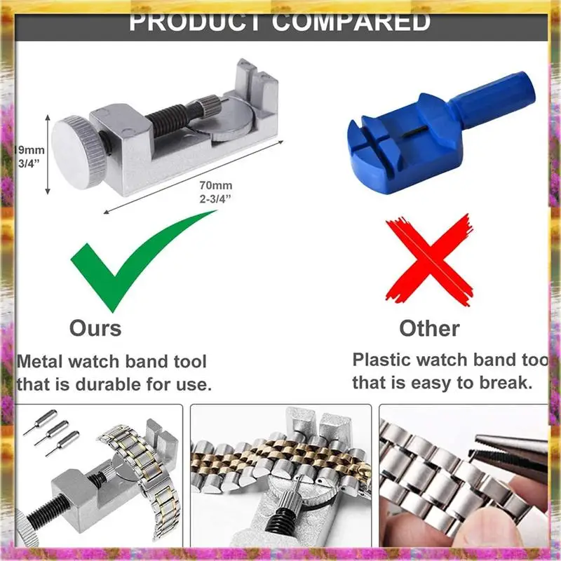 ABSU Watch Repair Kit Kit With Watch Link Remover Tools And Watch Back Case Removal Tools For Watch Strap