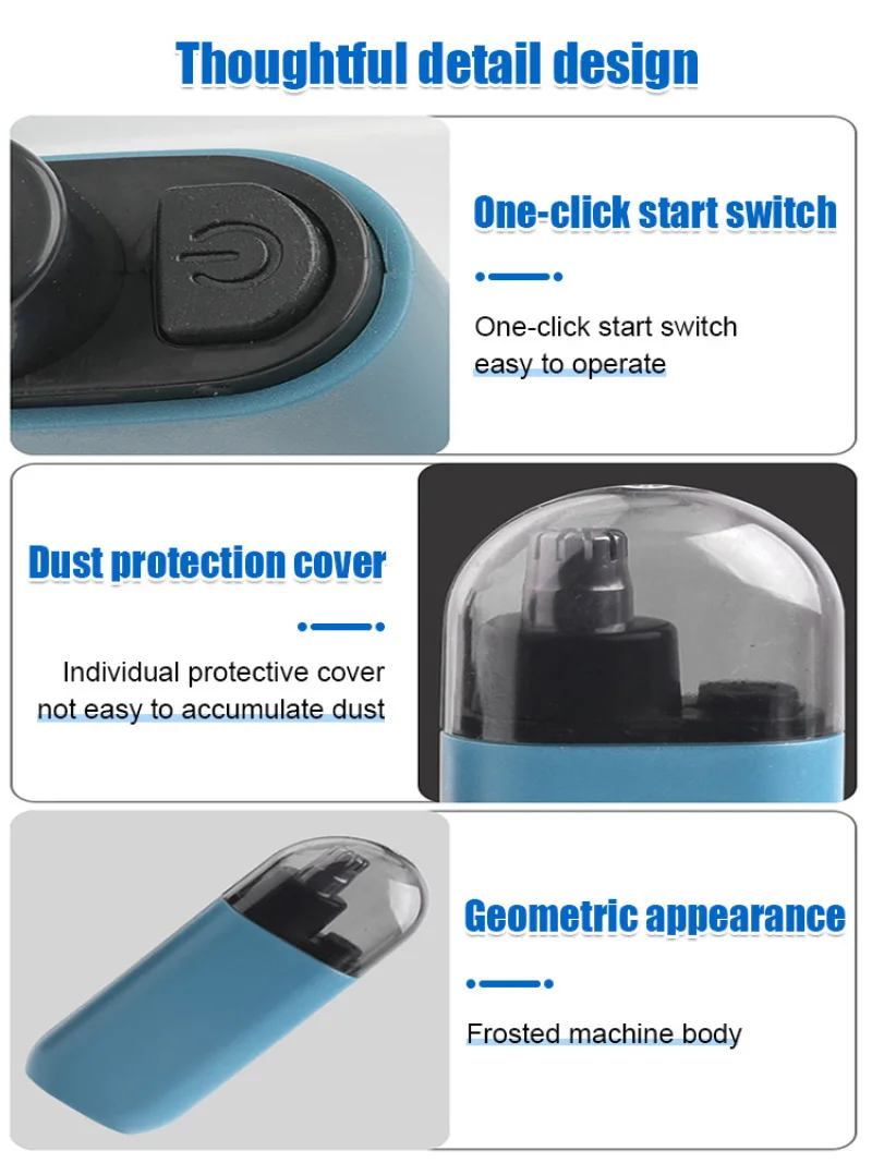 Electric Nose Hair Trimmer Usb Charging with Digital Display  Nose Hair Trimmer Type-C Charging  Face Care Kit Tools