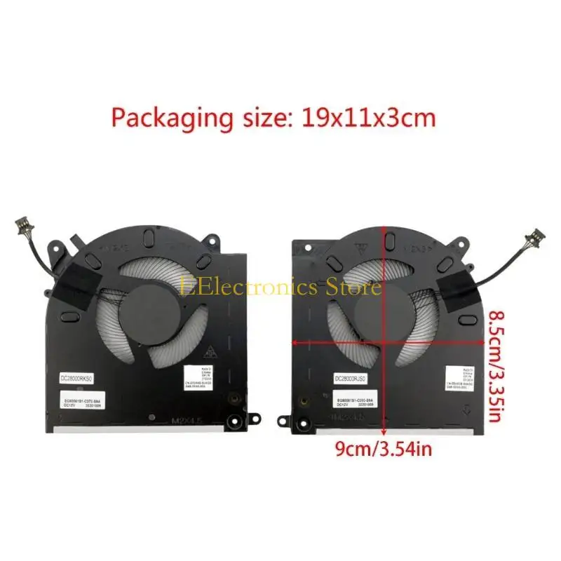 B03C CPU Cooler CPU GPU Fan para M15 Computador