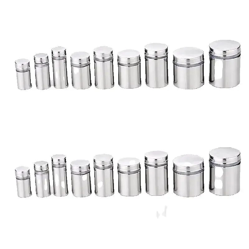 Polishing 200PCS Stainless Steel Hollow Advertising Nails Bolts Acrylic Sign Billboard Glass Standoff Pins Fastener Fixing Screw