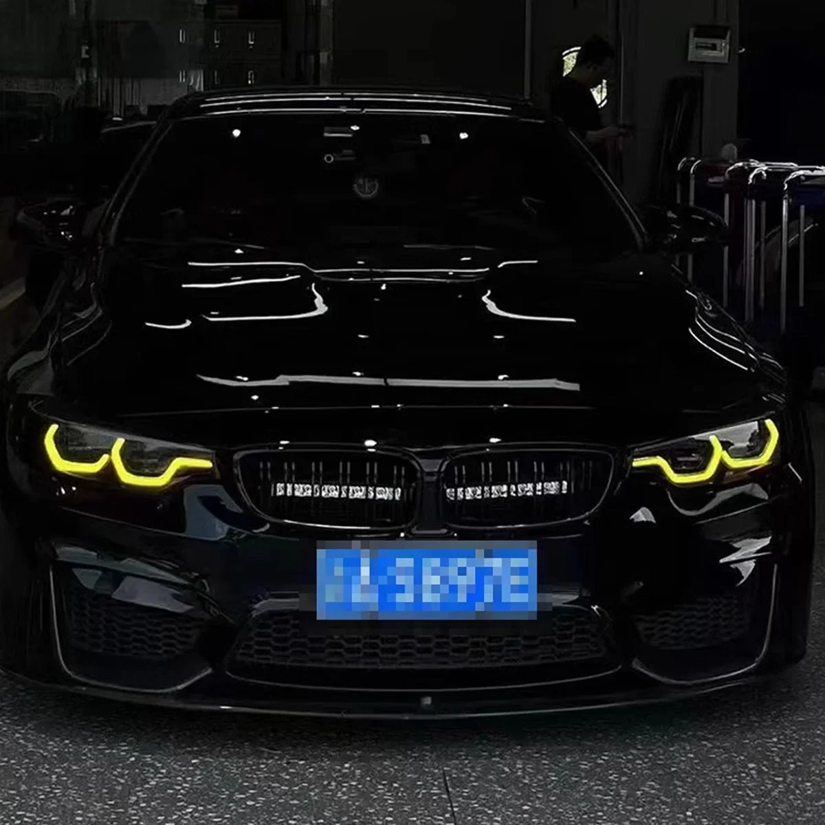 

Аксессуары для автомобильных фар для BMW 3-й серии F30 F31 F34 GT, обновление до НОВОГО BMW Angel Eyes, лимонно-желтая фара