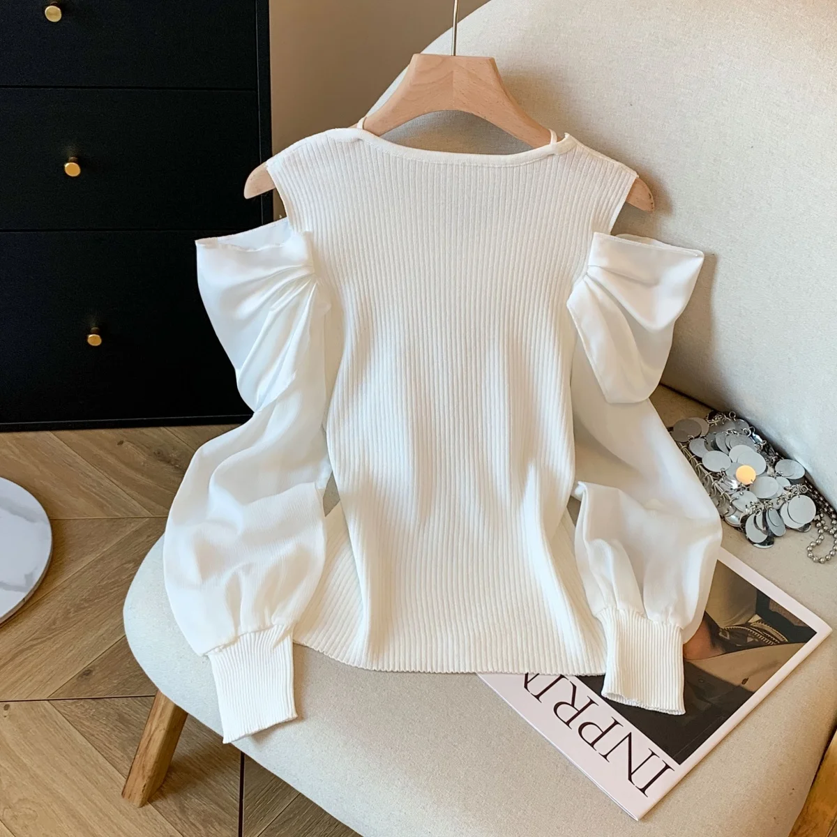 Suéteres jumpers pullovers das mulheres malha lã jerseys pérola detalhe clube noite festa gala multicolorido elegante moda para a frente