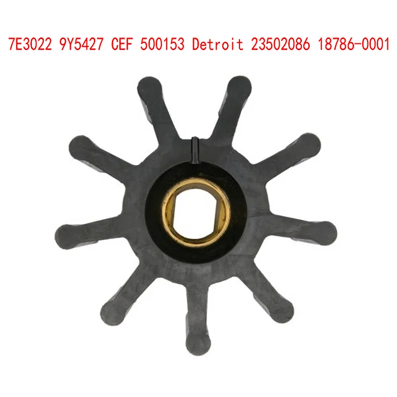

Обычная крыльчатка 18786-0001 для водяного насоса морского двигателя Jabsco для Caterpillar 7E3022 9Y5427 CEF 500153 Detroit 23502086, детали