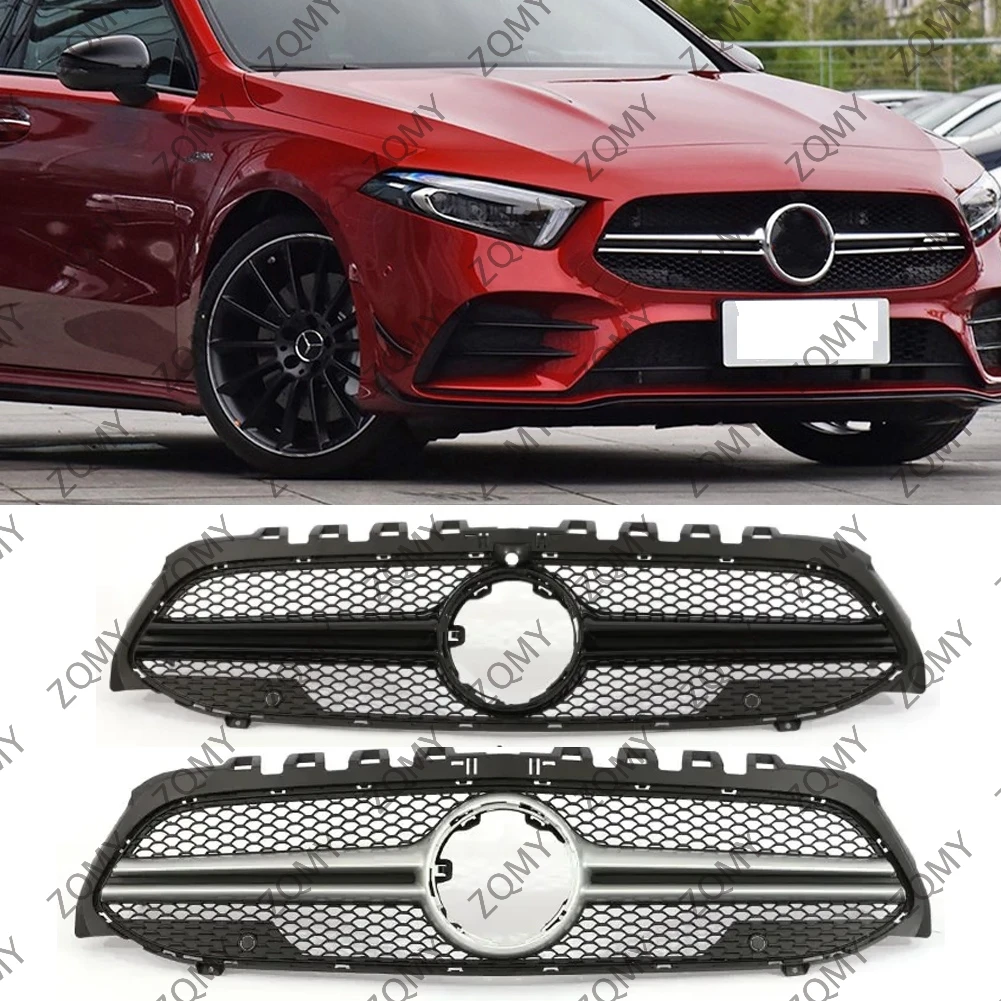 

For Mercedes Benz A Class W177 2019-2022 A180 A200 A220 A250 A35+ (Modified For AMG style) Car Front Bumper Grille Upper Grill