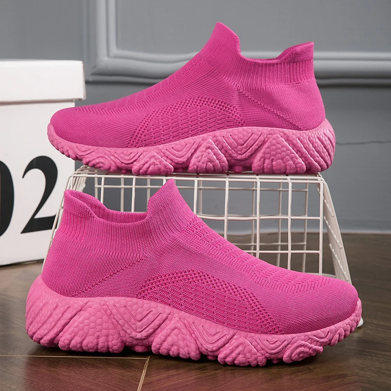 

Womens Running Shoes Mesh Breathable 2025 New Soft Sole Comfortable Sports Shoes Couple Outdoor Fitness Training Sneakers Men