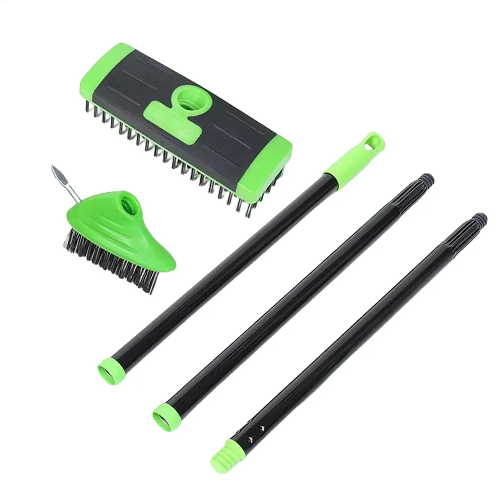 

3in1 Weedings Wire Brush Tools Set Grass Remover Tool Scrubber Brush With Adjustable Handle Grass Puller Tool For Outdoor Garden