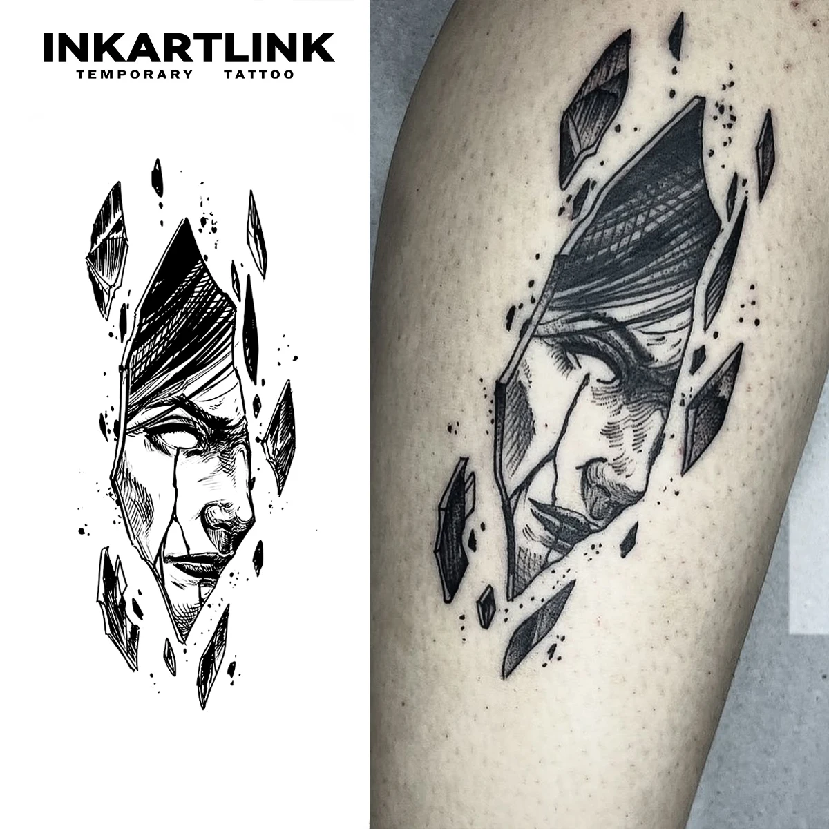 

Временная татуировка-наклейка с отрывными пятнами, водонепроницаемая волшебная татуировка, поддельная татуировка длится до 15 дней, полуперманентная татуировка