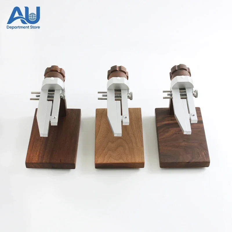 DIY watch strap edge oil clip with black walnut base belt oil polishing auxiliary clip tool strap stand