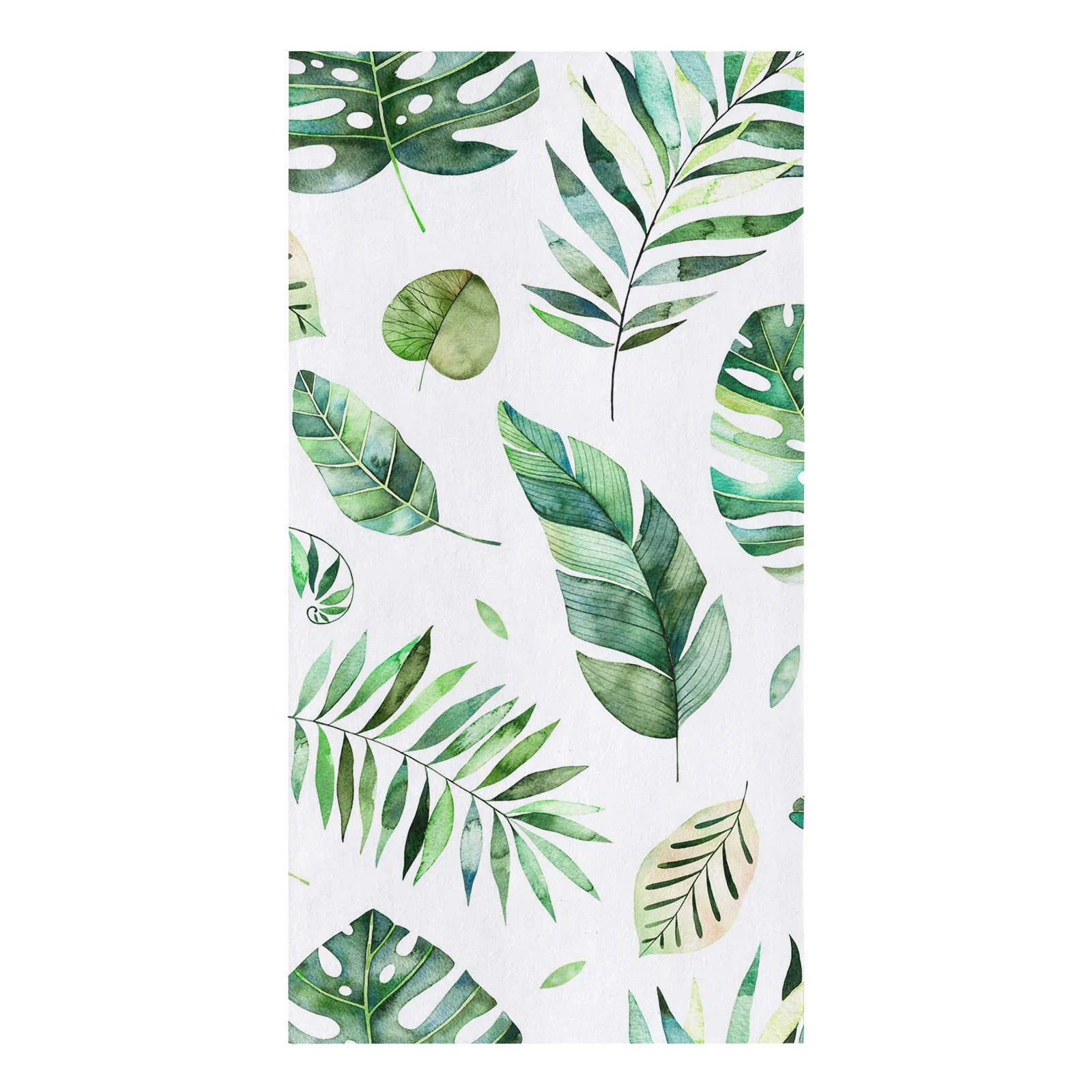 Tropical Leaves Palm Tree Green Plant Kitchen Towels Household Kitchen Tools Accessories Microfiber Wiping Towel Cleaning Cloth