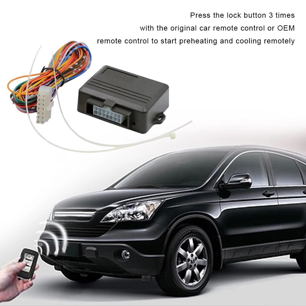 Remote Engine Start Stop with Remote Control Car Starting Module 12V Pre-heating Auto Starter Module Anti-theft Car Accessories