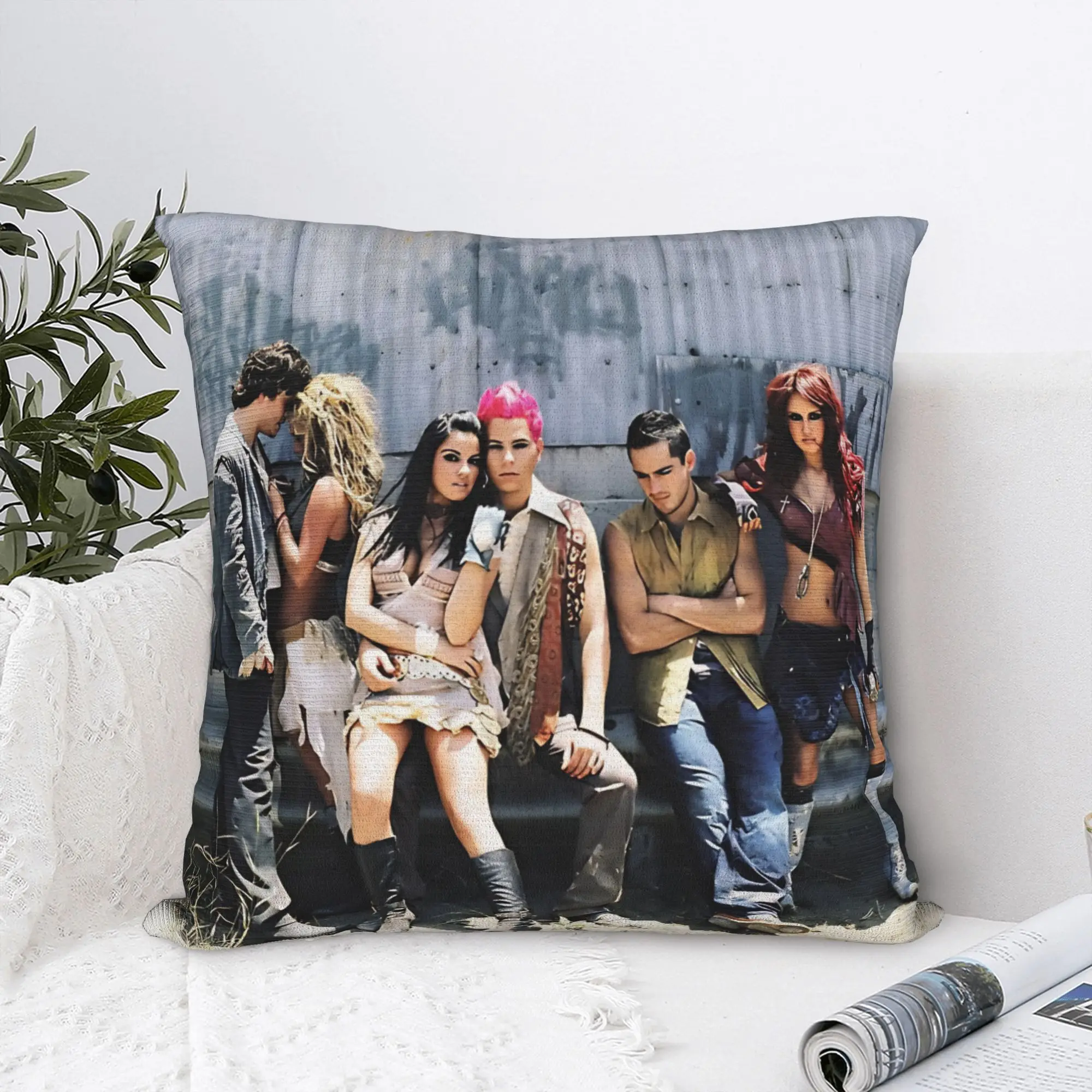 Funda de almohada RBD Rebelde Group, funda de almohada suave para sofá, dormitorio, fundas de almohada bonitas y divertidas