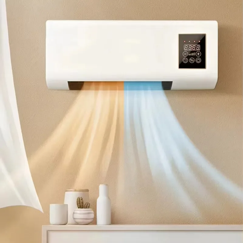 Smart Portable Wall Mounted Electric Fan Heater Home Bedroom Office