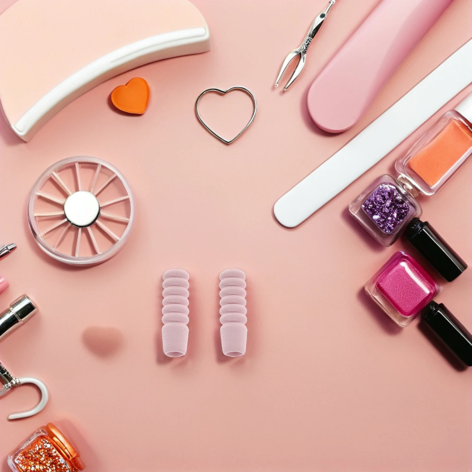 

60Pcs Cold-Resistant Non-Slip Sponge Handle Cover for Manicure Tools Portable Lightweight Professional Nail Care Accessories