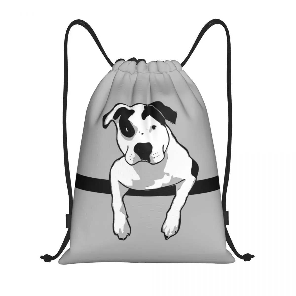 Mochila plegable con cordón para hombre y mujer, morral de almacenamiento con diseño de perro Bull Terrier, ideal para ir al gimnasio, Guardar las compras