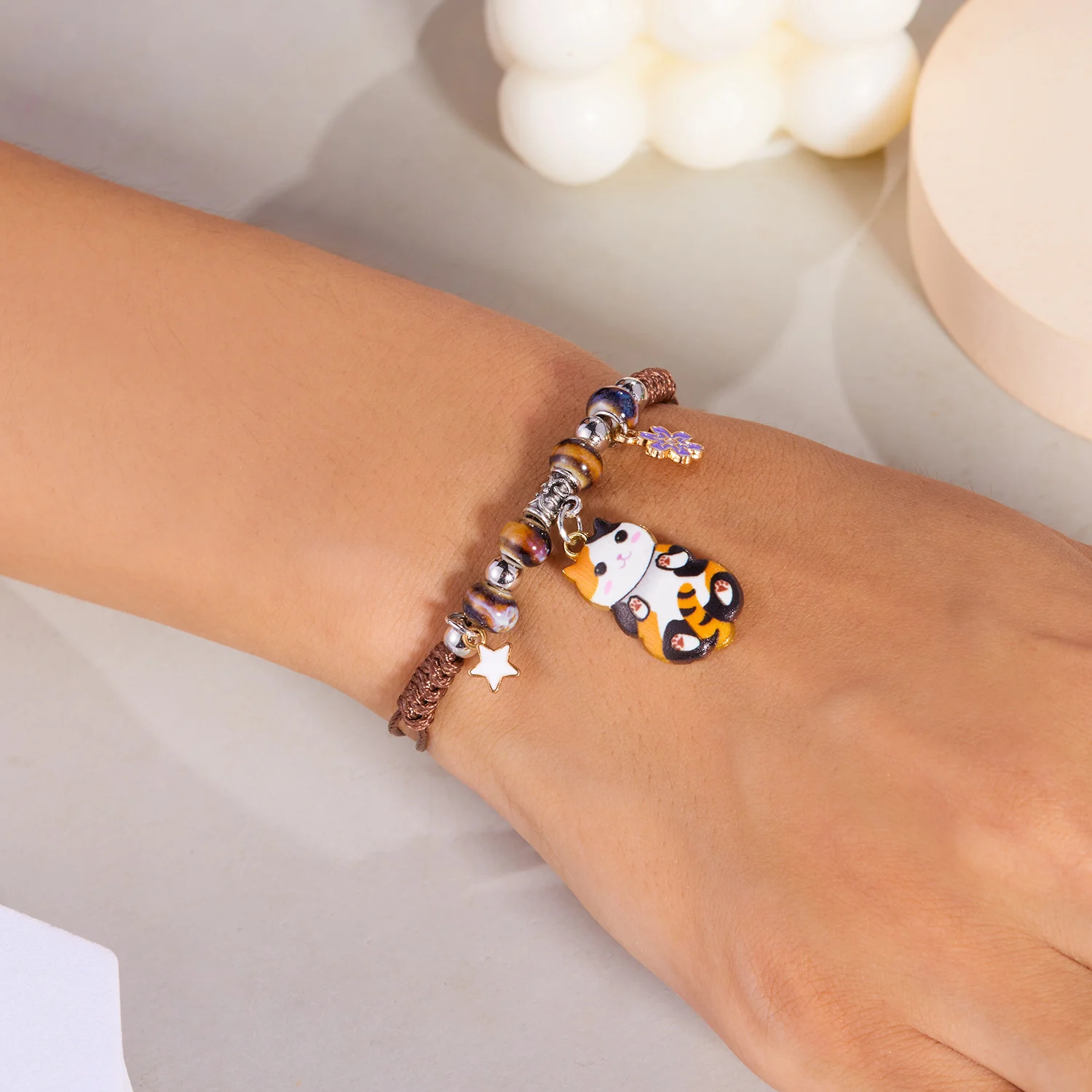South Korea\'s New Cute Cartoon Animal Cat Bracelet Male And Female Lovely Fashion Charm Party Friendship Lucky Jewelry