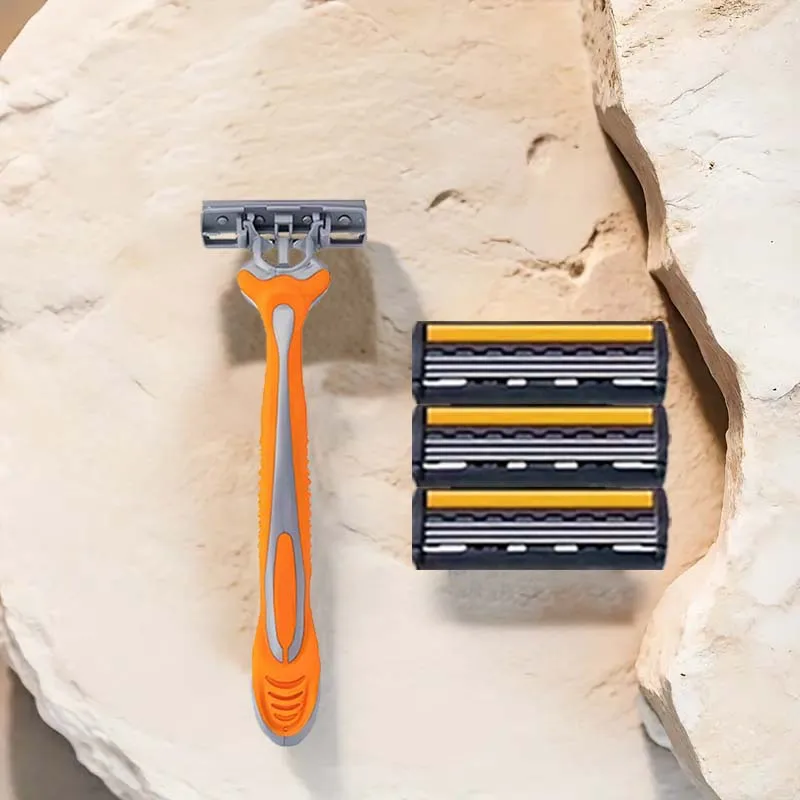 Fashionable men's safety razor, comfortable handle, sharp blade, progressive shaving design, great gift for festivals