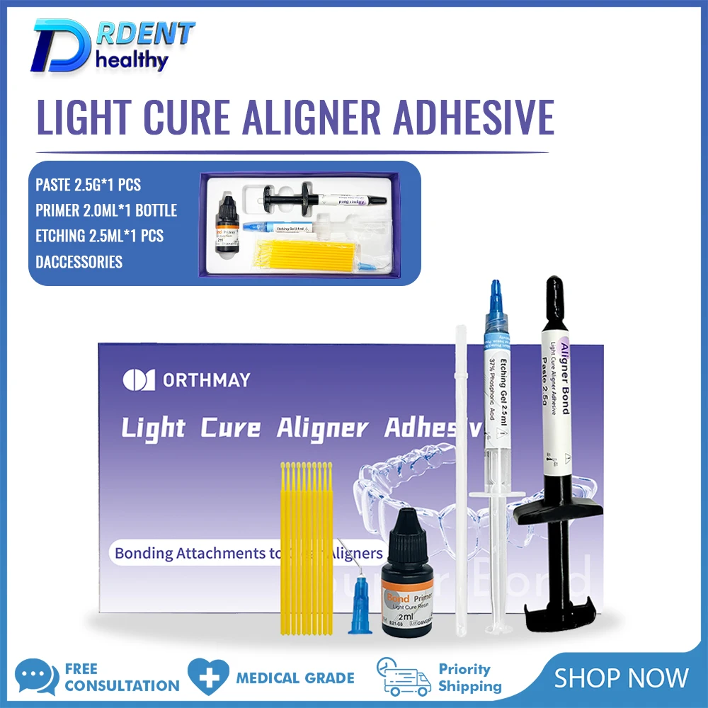 

Dental Light-Cure Orthodontic Adhesive Kit Ordinary Type Bonding Attachments To Clear Aligners Dentist Material