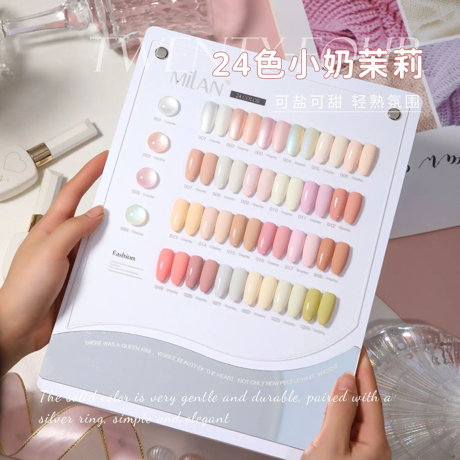 24pcs/lot Spring Summer Ice Cream Gel Nail Polish Set Soak Off Macaron Color UV LED Varnishes Nail Art Candy Gel Polish 15ML