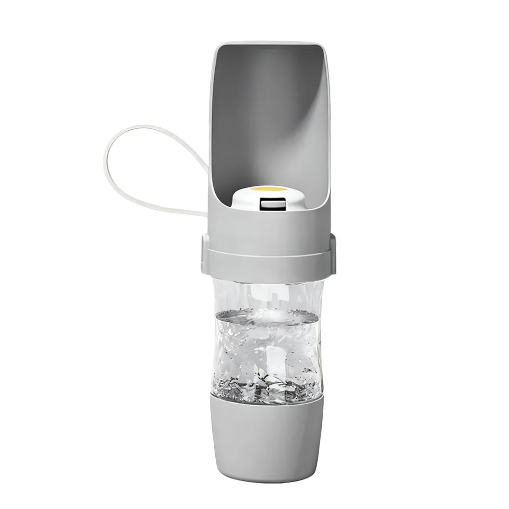 

2-in-1 Pet Water Bottle Leakproof With Lanyard Storage Food Container Outdoor With Food Container Pet Feeder Bowl for Pet