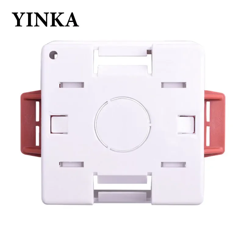 YINKA Switch Plastics Installation Bottom Box Dry Wall Switch Socket Installation Box White 86*86*48mm