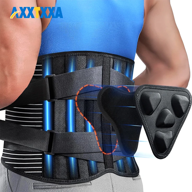 1Pcs Lumbar Support Belt for Mens and Womens. Compression Orthopedic Back Brace Stretcher, for Gym Workout and Work