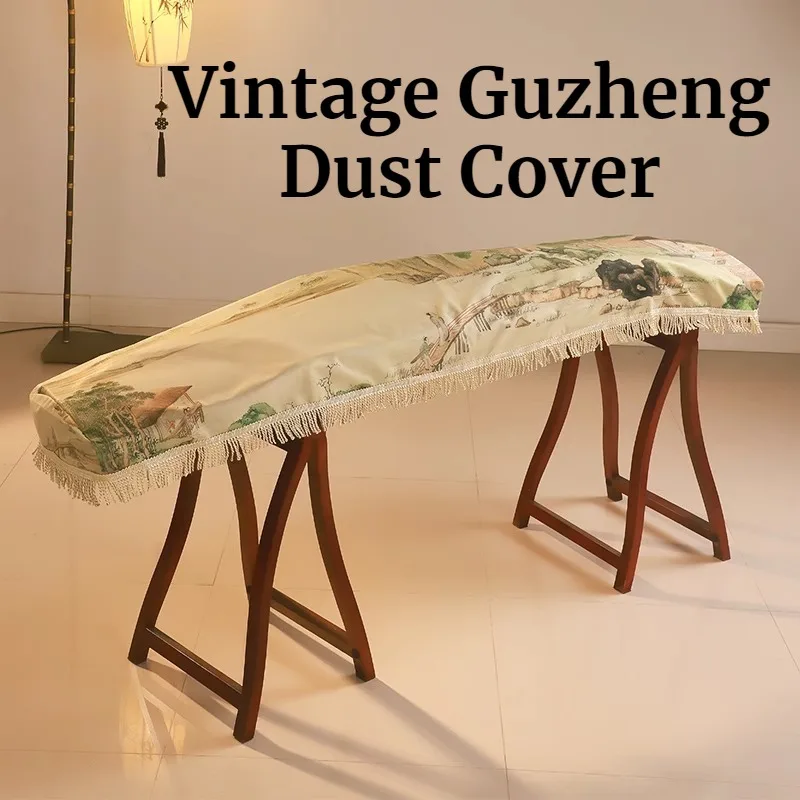 

Флисовый винтажный пылезащитный чехол Guzheng, изысканный мягкий нескользящий, устойчивый к морщинам, объемный пылезащитный чехол, аксессуары для музыкальных инструментов