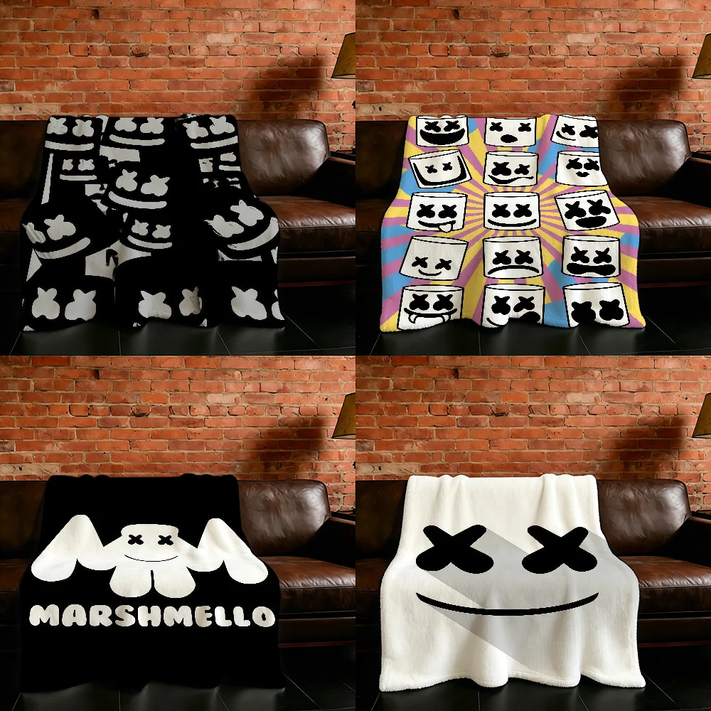 M-MARSHMELLO-ES DJ Blanket Flannel Warm Soft Throw Blanket For Room Sofa Childish Birthday Gifts