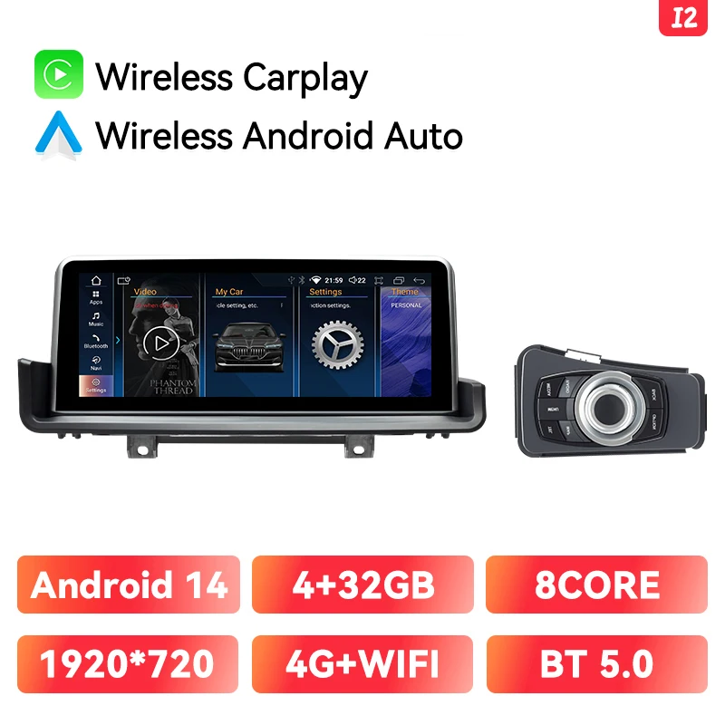 Draadloze Carplay Andorid 14 Auto Autoradio Multimedia Voor Bmw E90 E91 E92 E93 2005-2012 Ai Voice Gps 2din 4G Wifi Autoradio Dsp