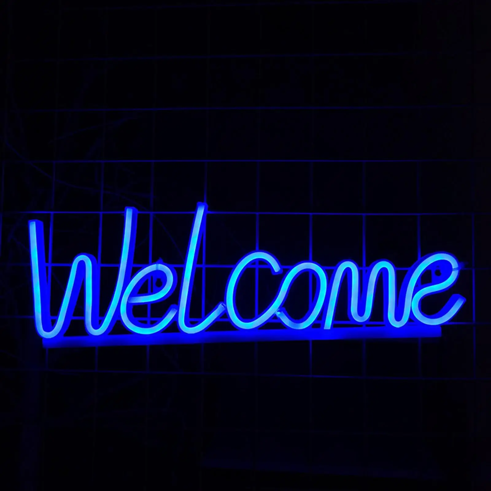 Welcome Neon Atmosphere Light Festive Background Wall Decoration Warm White Battery Usb Dual-use Model Suitable for Bar Parties