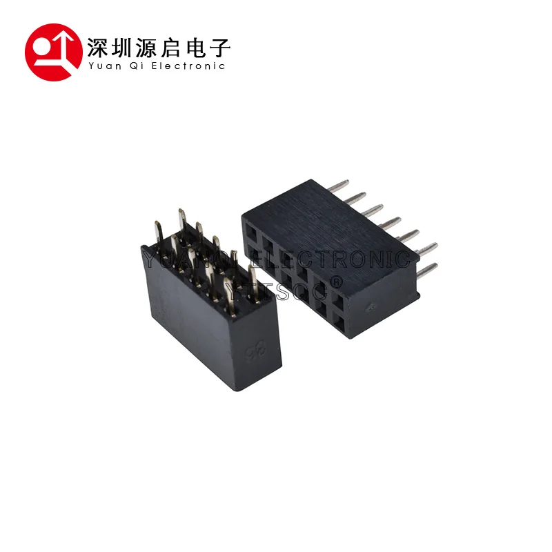 10PCS Double Row Pin Female Header Socket Pitch 2.54mm Connector pinheader 2*2/3/4/5/6/7/8/9/10/11/20/21/25/32/40Pin For Arduino