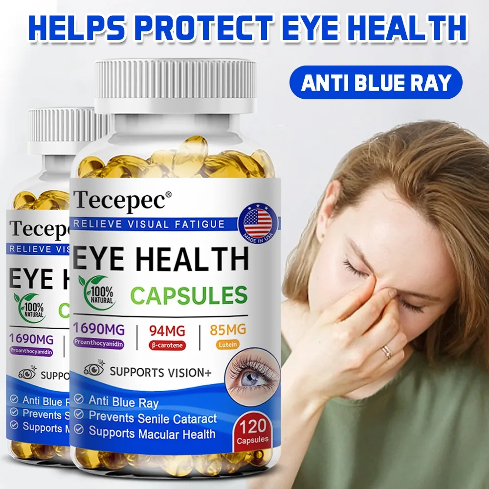 Eye Health Supplement, Proanthocyanidin, Β-caroteneand & Lutein, Support Vision Health, 120 Capsules