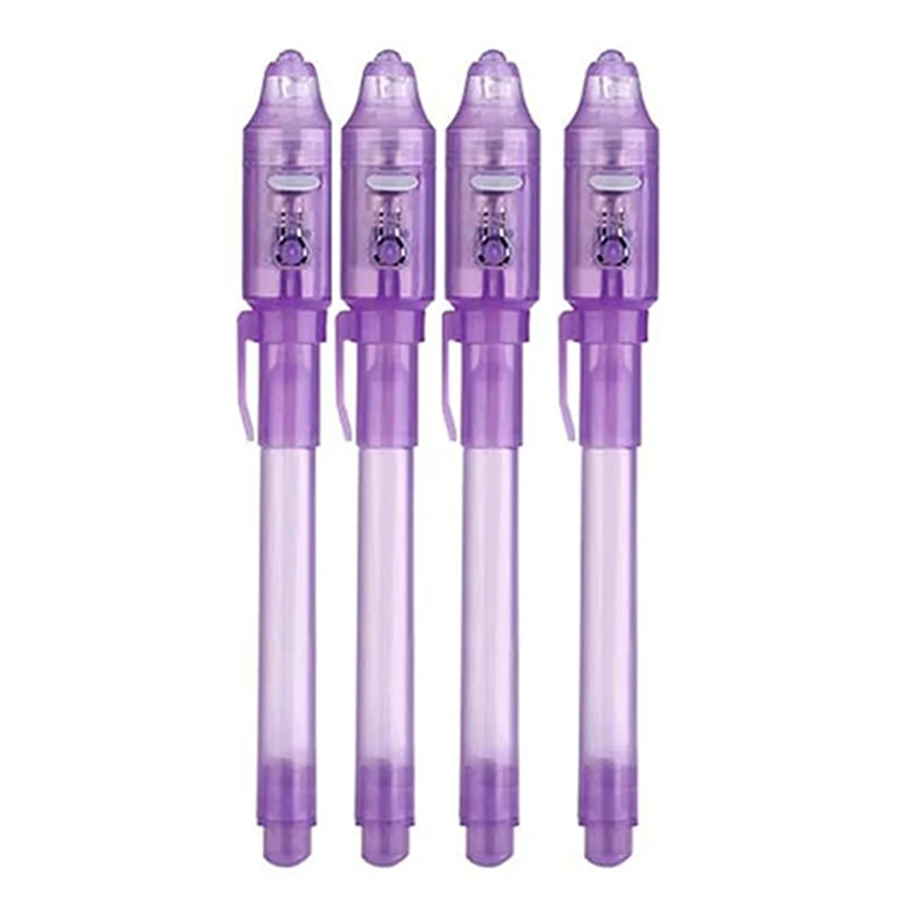 4-12 Stuks Onzichtbare Inkt Pen Spy Pen Met Uv Licht Magic Marker Voor Geheime Bericht Schatkist prijzen Kids Party Gunsten Speelgoed Gift