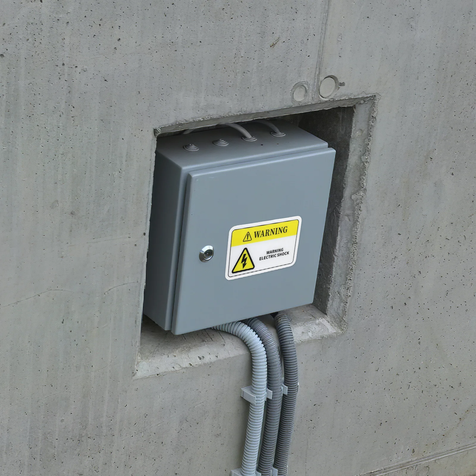 

10Pcs PVC Safety Warning Stickers Self Adhesive Industrial Danger Sign for Factories Warehouses Construction Sites Electric