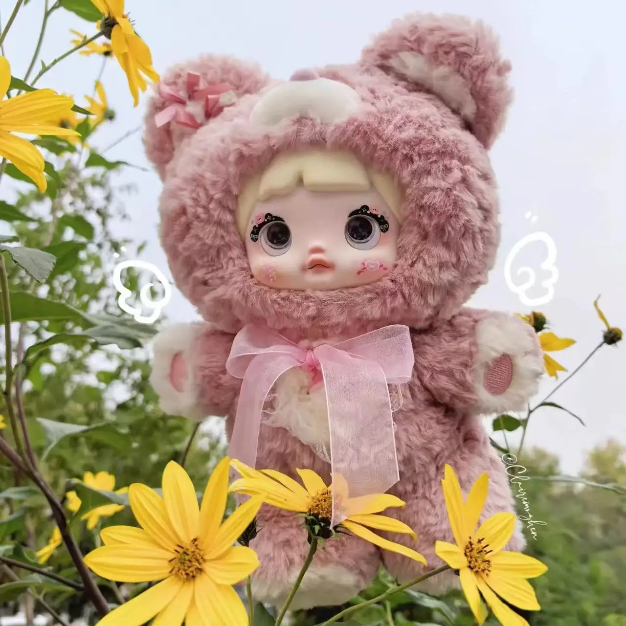 Nommi Echte Hoge 35 cm Leuke Karakter Goede Nacht Beer Pluche Figuur Speelgoed Model Guradian Wish Star Kamer Decoratie kinderen Gift