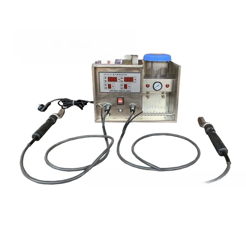 

Production supply, steam wrinkle ironing machine, for the shoe leather industry
