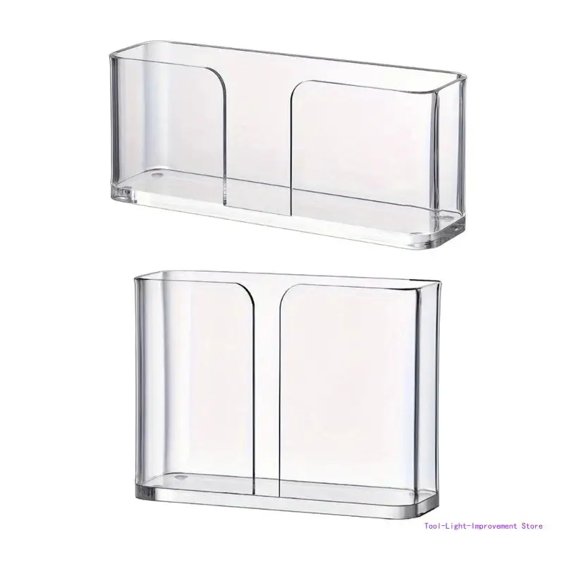 

C63E Multipurpose Acrylic Napkin Box Clear Serviette Organizers for Party Gatherings