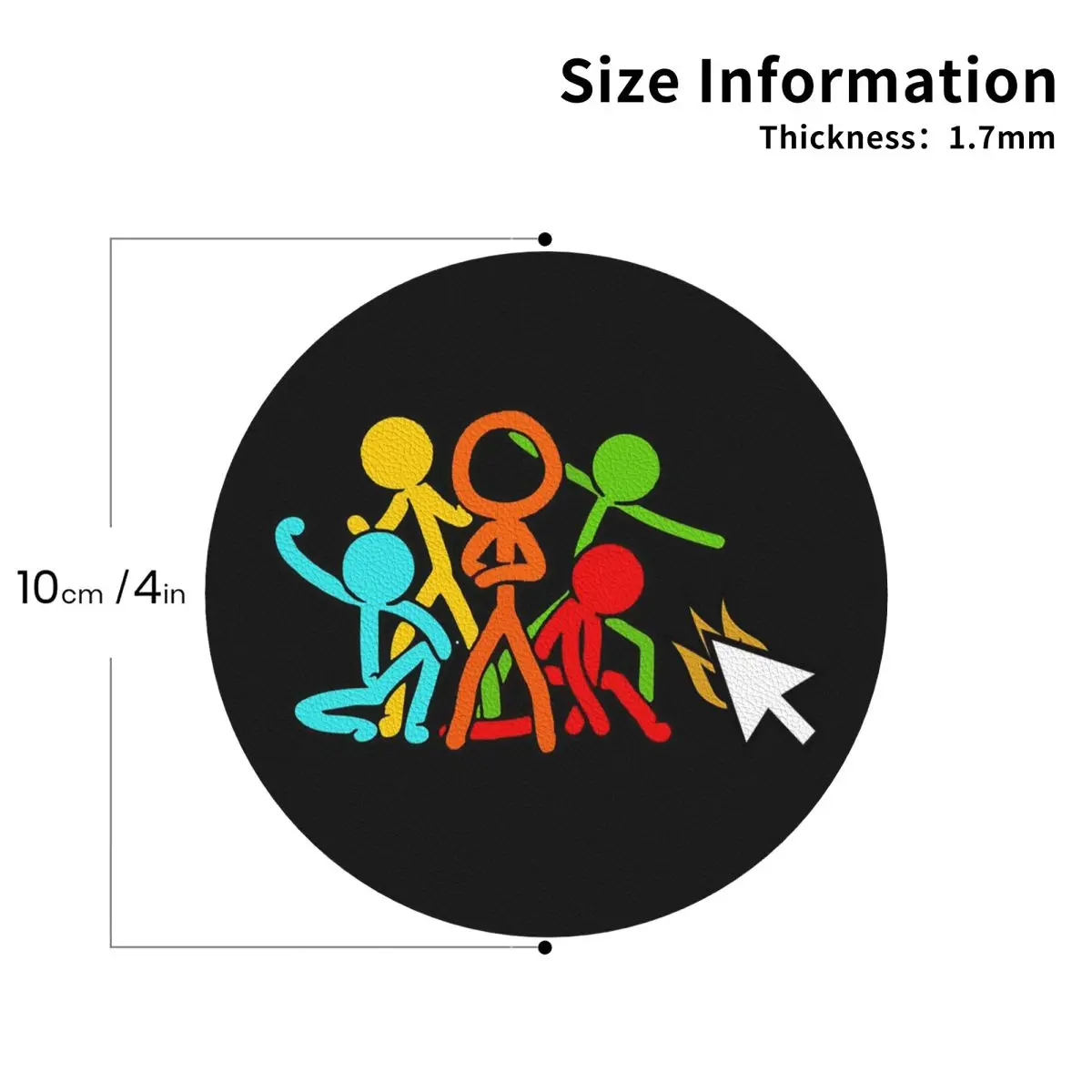 Five Stick Figures Alan Becker Gaming Coasters PVC Leather Placemats Waterproof Coffee Mats for Kitchen Dining Pads Set of 6