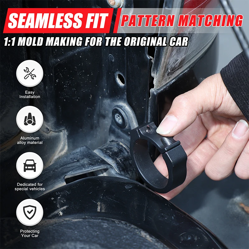 

1piece set Aluminum alloy black For Toyota Tundra 2007-2021 car tailgate anti-theft ring car modification protection accessories